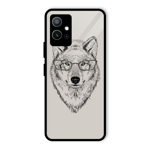 Nerdy Wolf Glass Back Case for Vivo T1 5G