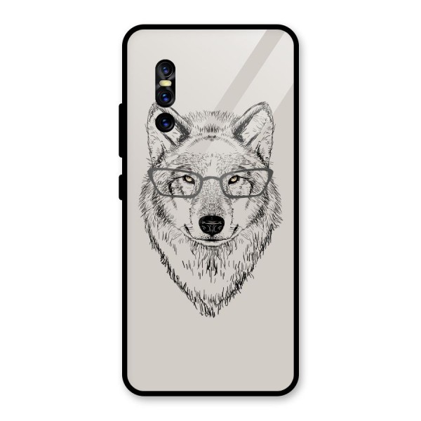 Nerdy Wolf Glass Back Case for Vivo V15 Pro