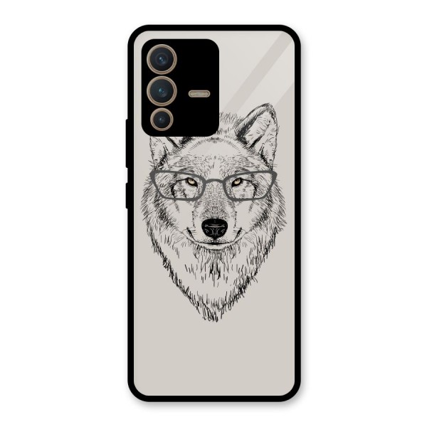 Nerdy Wolf Glass Back Case for Vivo V23 5G