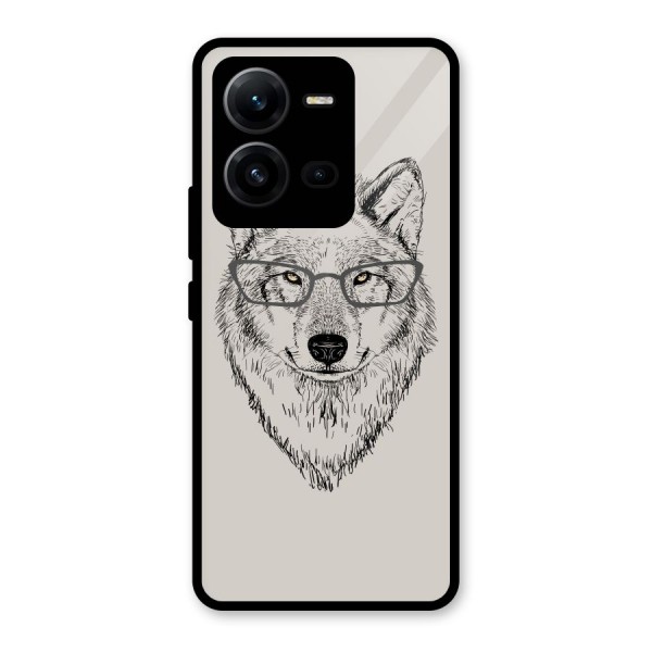 Nerdy Wolf Glass Back Case for Vivo V25