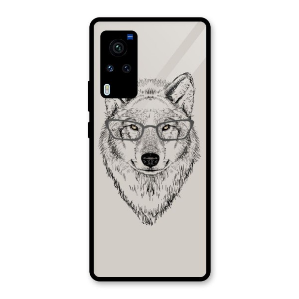 Nerdy Wolf Glass Back Case for Vivo X60 Pro