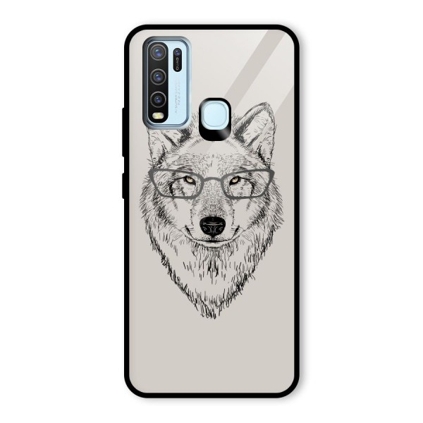 Nerdy Wolf Glass Back Case for Vivo Y30