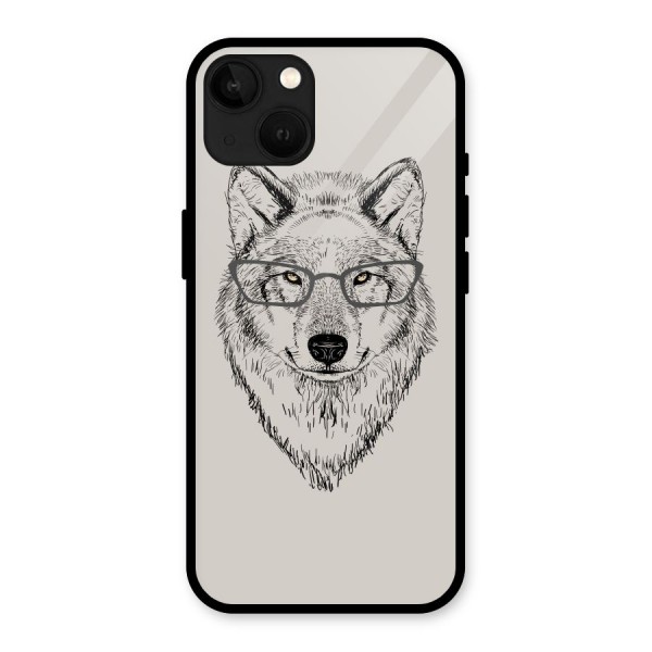 Nerdy Wolf Glass Back Case for iPhone 13