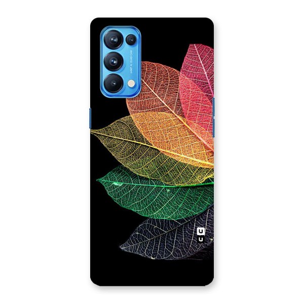 Net Leaf Color Design Back Case for Oppo Reno5 Pro 5G