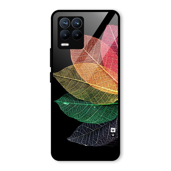 Net Leaf Color Design Glass Back Case for Realme 8 Pro