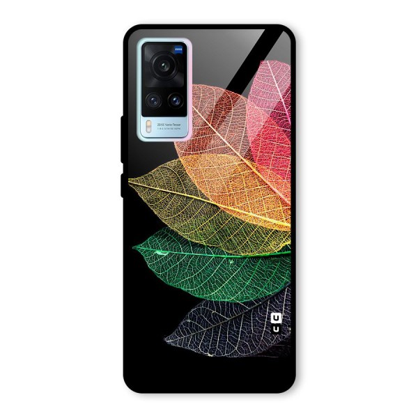 Net Leaf Color Design Glass Back Case for Vivo X60