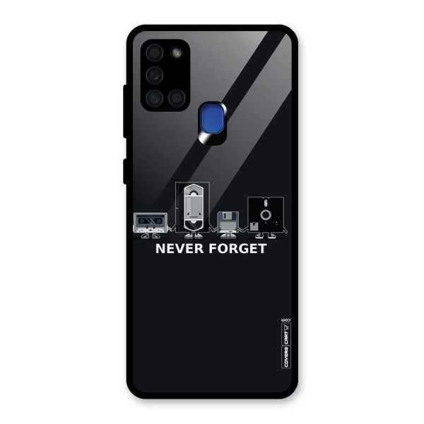 Never Forget Glass Back Case for Galaxy A21s