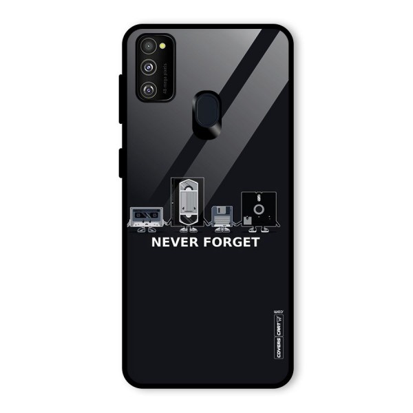 Never Forget Glass Back Case for Galaxy M21