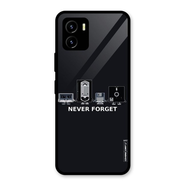 Never Forget Glass Back Case for Vivo Y15s