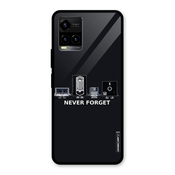 Never Forget Glass Back Case for Vivo Y21A