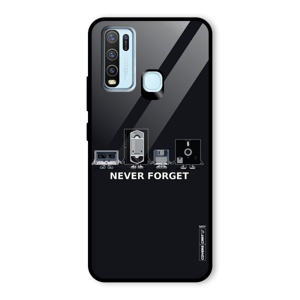 Never Forget Glass Back Case for Vivo Y30