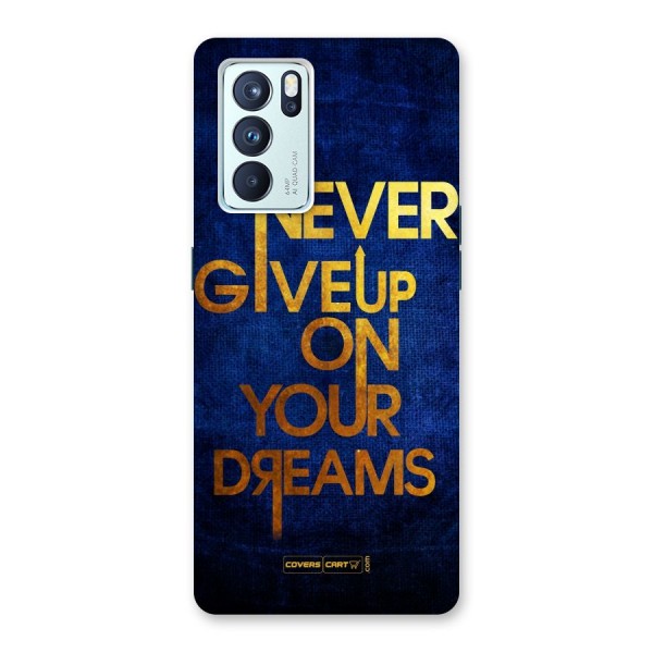Never Give Up Back Case for Oppo Reno6 Pro 5G