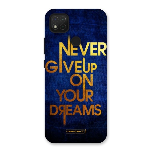 Never Give Up Back Case for Redmi 9C