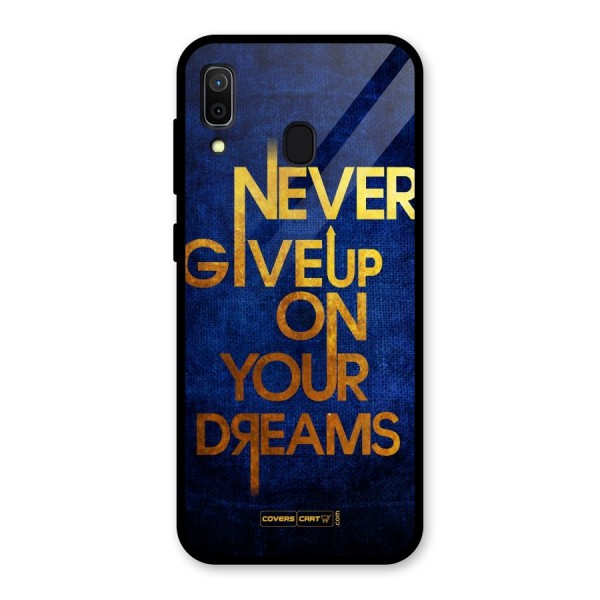 Never Give Up Glass Back Case for Galaxy A30