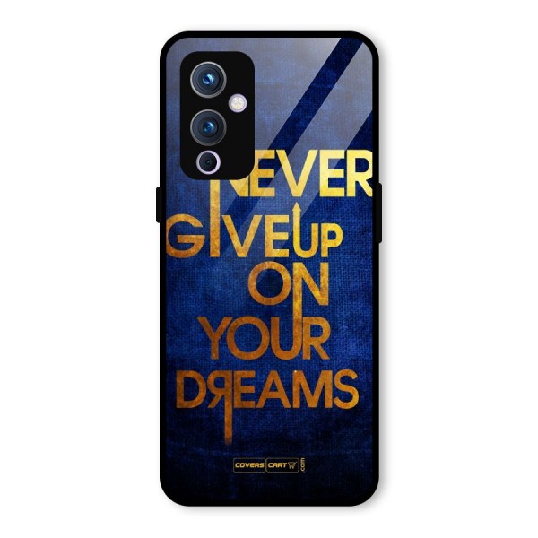 Never Give Up Glass Back Case for OnePlus 9