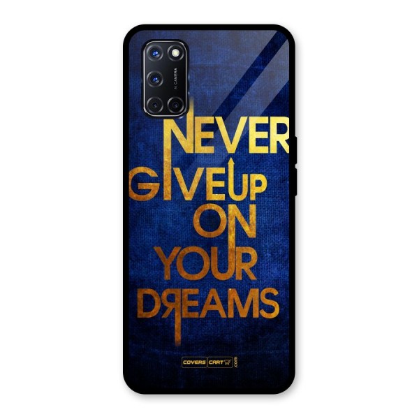 Never Give Up Glass Back Case for Oppo A52