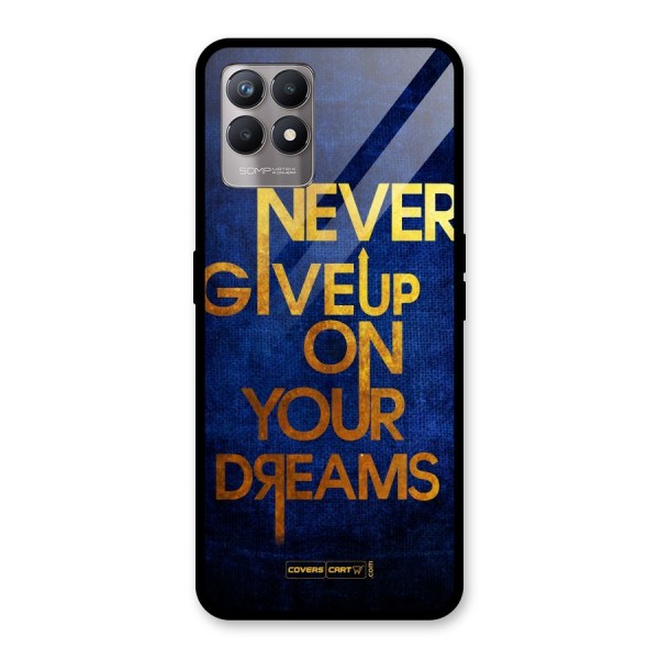 Never Give Up Glass Back Case for Realme 8i