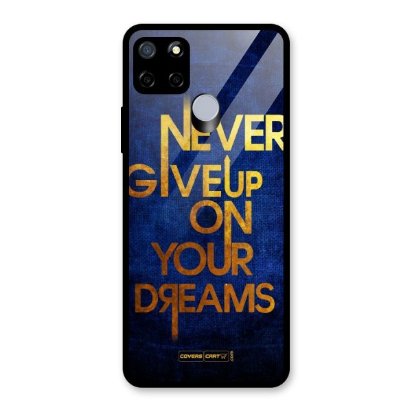 Never Give Up Glass Back Case for Realme C12