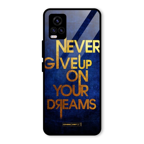 Never Give Up Glass Back Case for Vivo V20