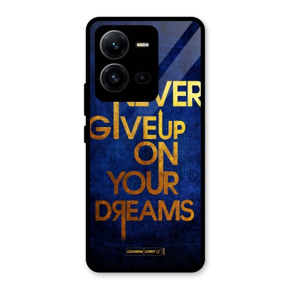 Never Give Up Glass Back Case for Vivo V25