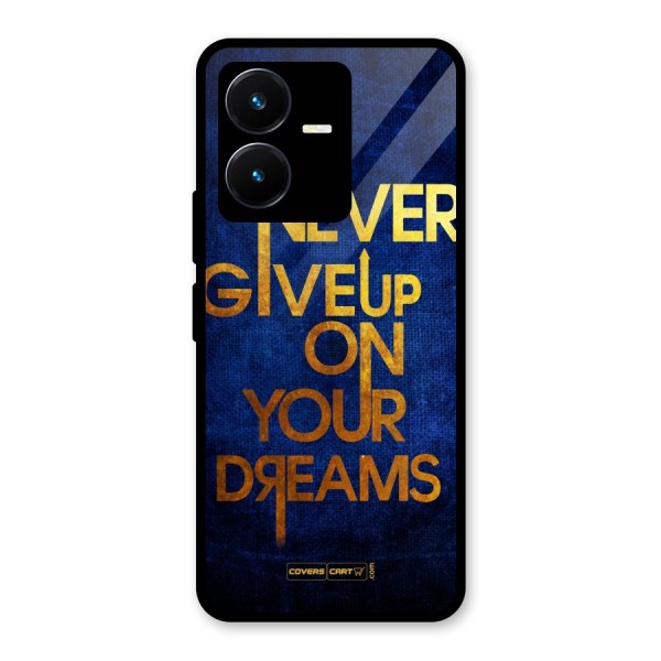 Never Give Up Glass Back Case for Vivo Y22