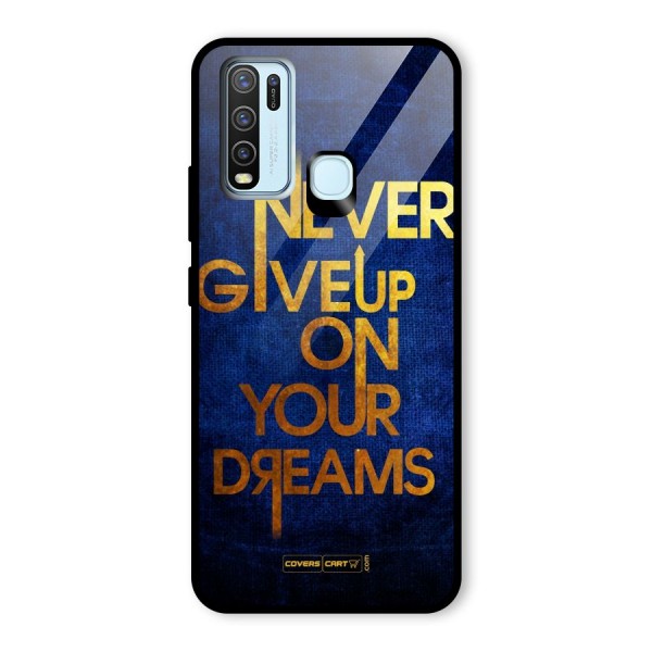 Never Give Up Glass Back Case for Vivo Y50