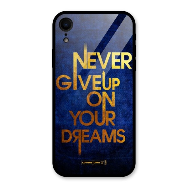 Never Give Up Glass Back Case for XR