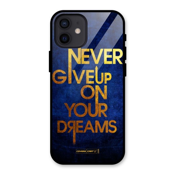 Never Give Up Glass Back Case for iPhone 12