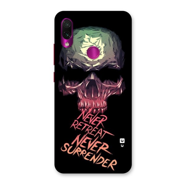 Never Retreat Back Case for Redmi Note 7 Pro