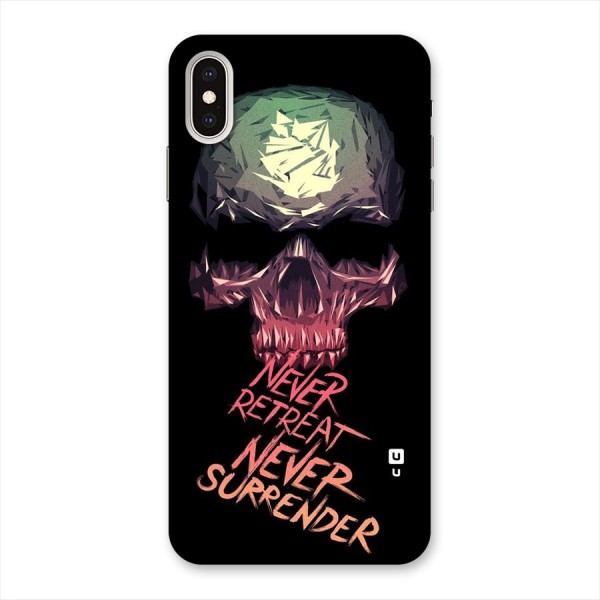 Never Retreat Back Case for iPhone XS Max