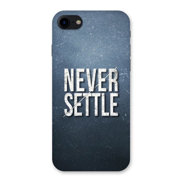 Never Settle Back Case for iPhone SE 2020