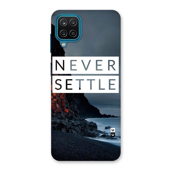 Never Settle Dark Beach Back Case for Galaxy F12