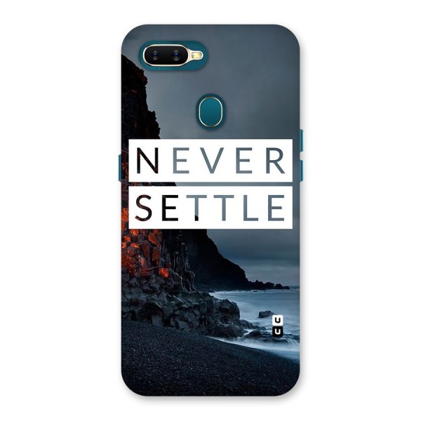 Never Settle Dark Beach Back Case for Oppo A12