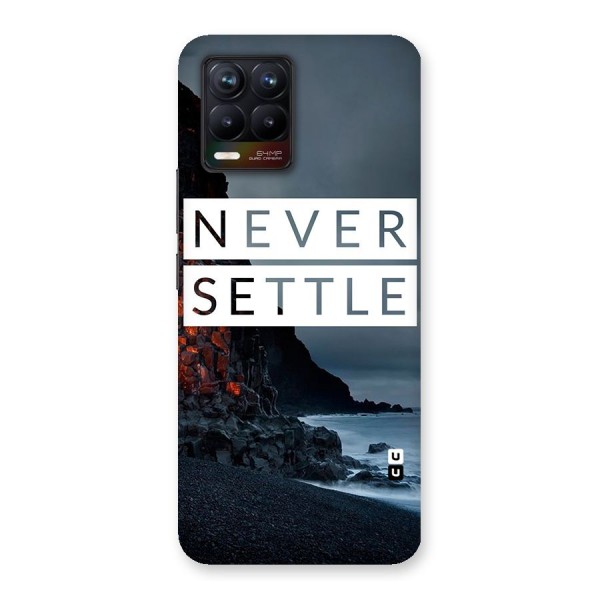 Never Settle Dark Beach Back Case for Realme 8