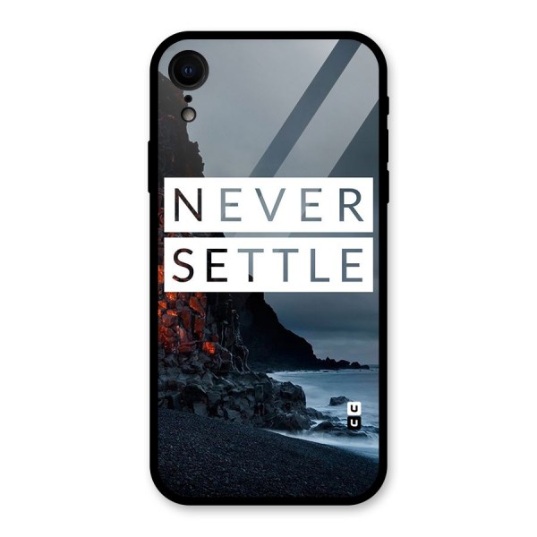 Never Settle Dark Beach Glass Back Case for XR