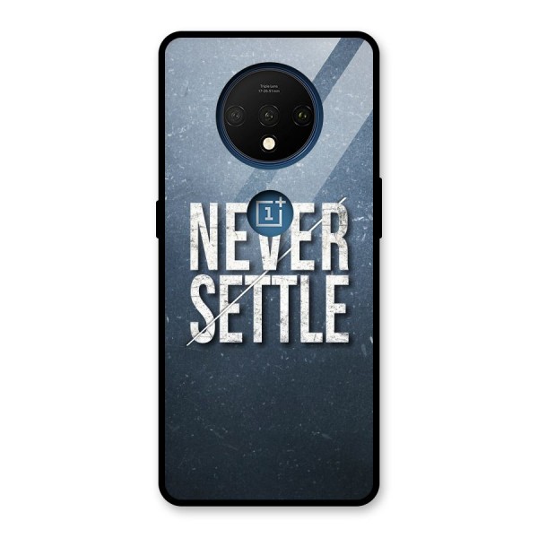 Never Settle Glass Back Case for OnePlus 7T