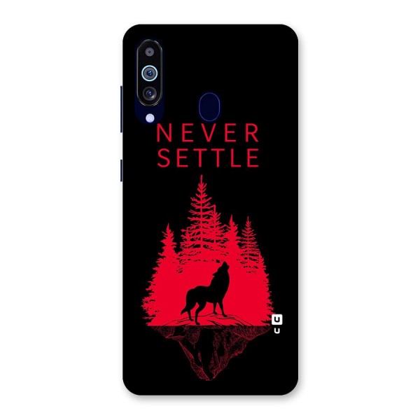 Never Settle Wolf Back Case for Galaxy A60