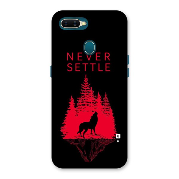 Never Settle Wolf Back Case for Oppo A12