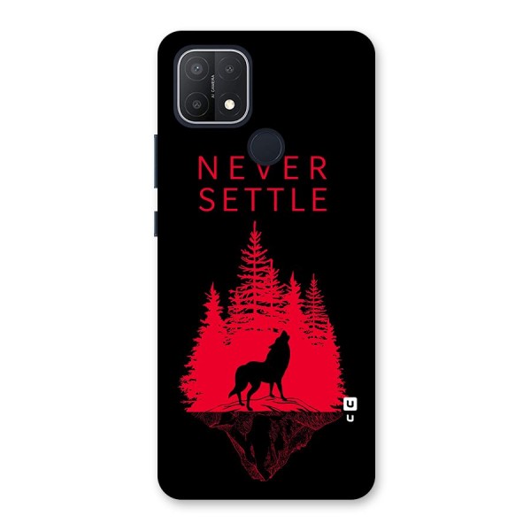 Never Settle Wolf Back Case for Oppo A15s