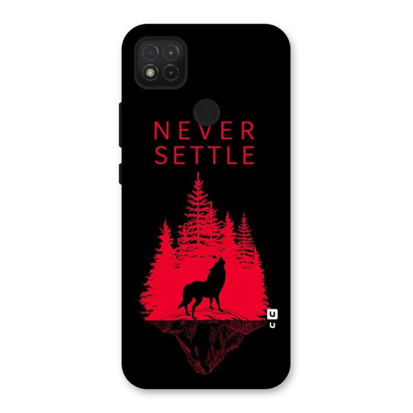 Never Settle Wolf Back Case for Redmi 9