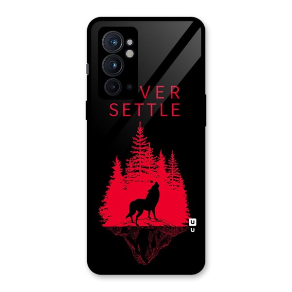 Never Settle Wolf Glass Back Case for OnePlus 9RT 5G