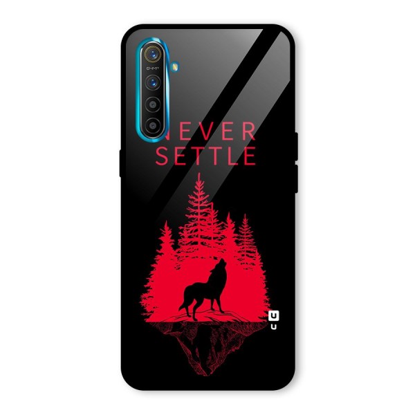 Never Settle Wolf Glass Back Case for Realme X2