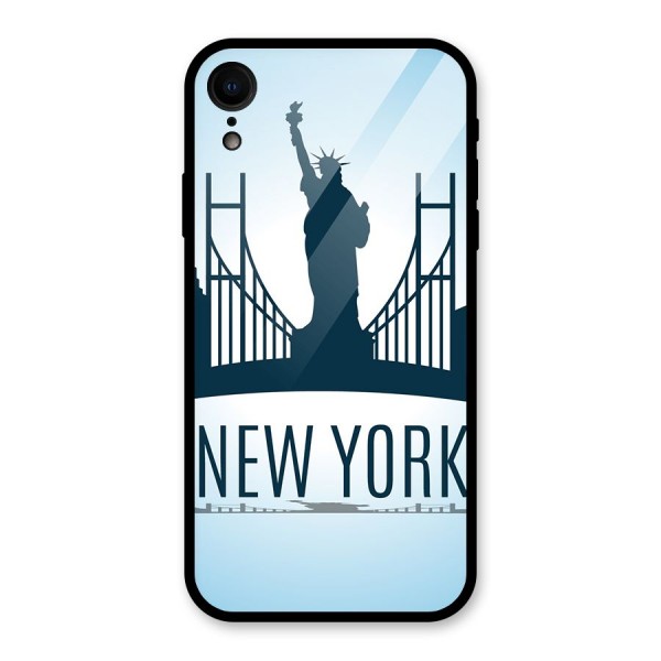 New York Skyline Glass Back Case for XR