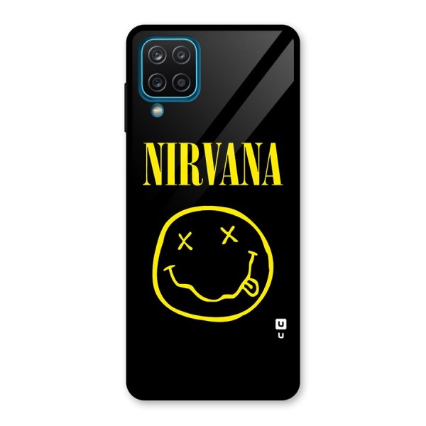 Nirvana Smiley Glass Back Case for Galaxy A12