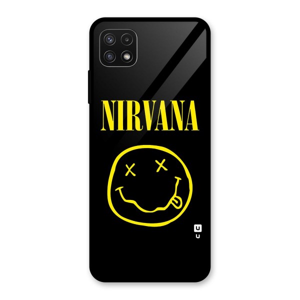 Nirvana Smiley Glass Back Case for Galaxy A22 5G