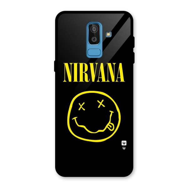 Nirvana Smiley Glass Back Case for Galaxy J8