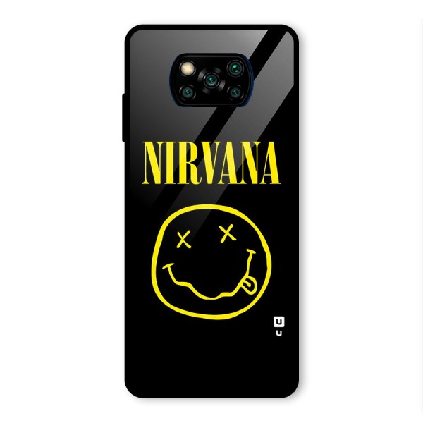 Nirvana Smiley Glass Back Case for Poco X3 Pro