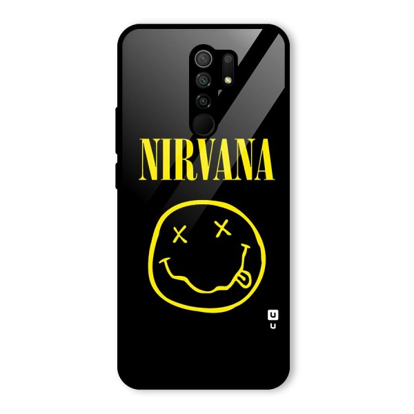 Nirvana Smiley Glass Back Case for Redmi 9 Prime