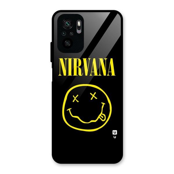 Nirvana Smiley Glass Back Case for Redmi Note 10