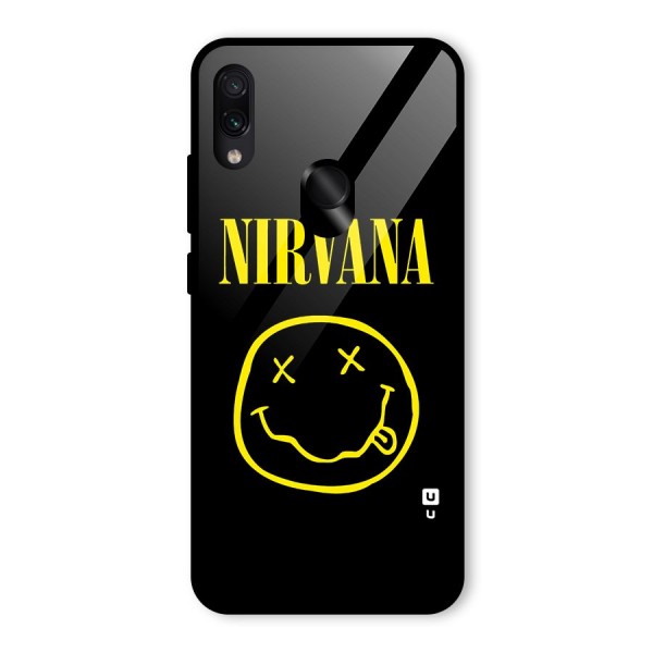 Nirvana Smiley Glass Back Case for Redmi Note 7